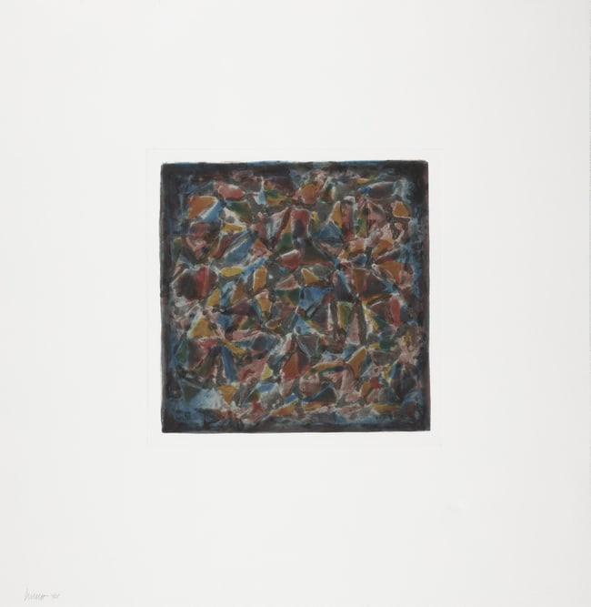 Sol LeWitt — Color and Black, 1991 — one sheet from the four-print set, historical auction photograph