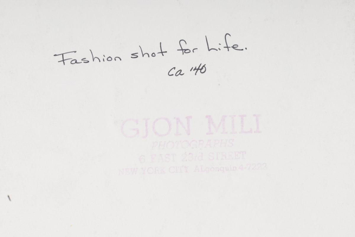 Gjon Mili — Four fashion photographs for Life magazine, 1941 — historical auction photograph 6