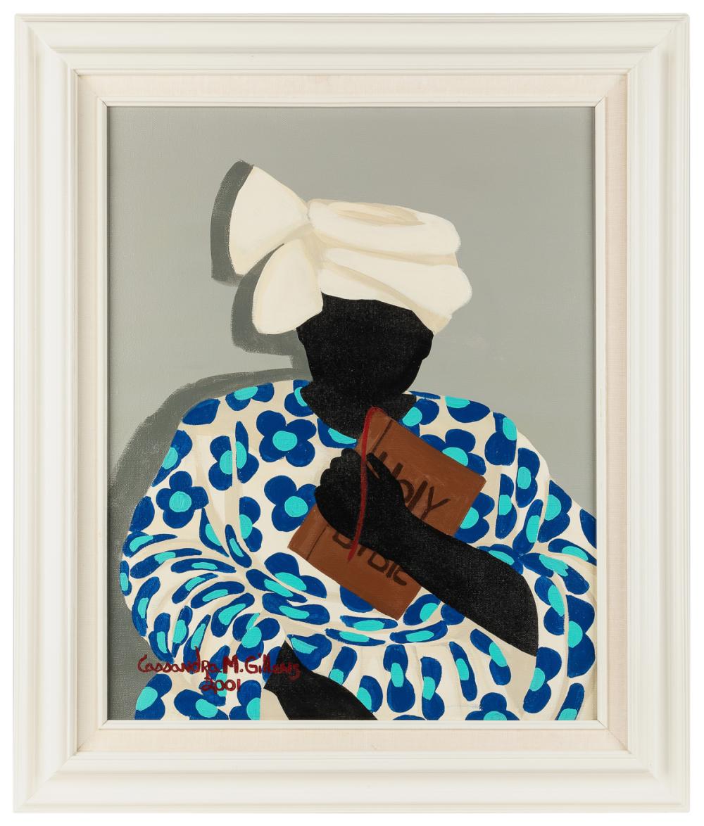 Cassandra Gillens — Holy Bible, 2001 — Acrylic on canvas — historical auction photograph