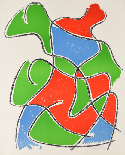 Man Ray — Tre Figure, 1968 — Signed Color Lithograph, E.A. Artist’s Proof — historical auction photograph 1