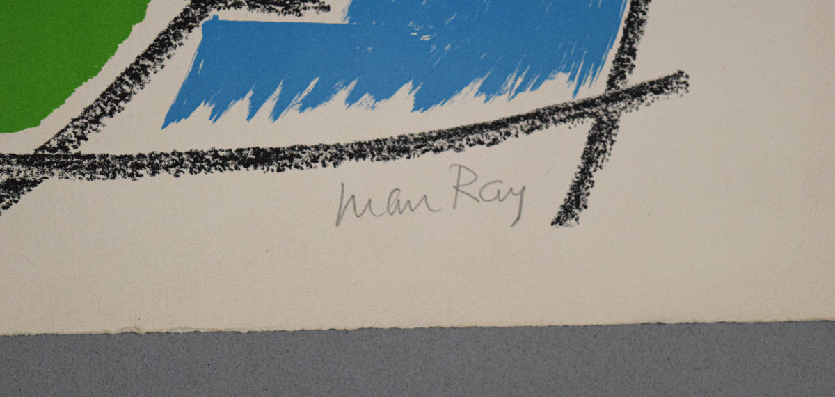 Man Ray — Tre Figure, 1968 — Signed Color Lithograph, E.A. Artist’s Proof — historical auction photograph 3