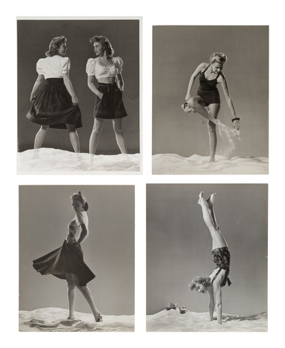 Gjon Mili — Four fashion photographs for Life magazine, 1941 — historical auction photograph 1