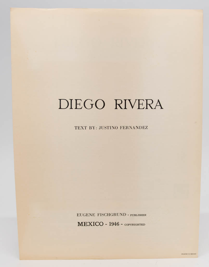 1946. Diego Rivera. 10 Reproductions In Color Of Mexican Frescoes. Justino Fernandez.