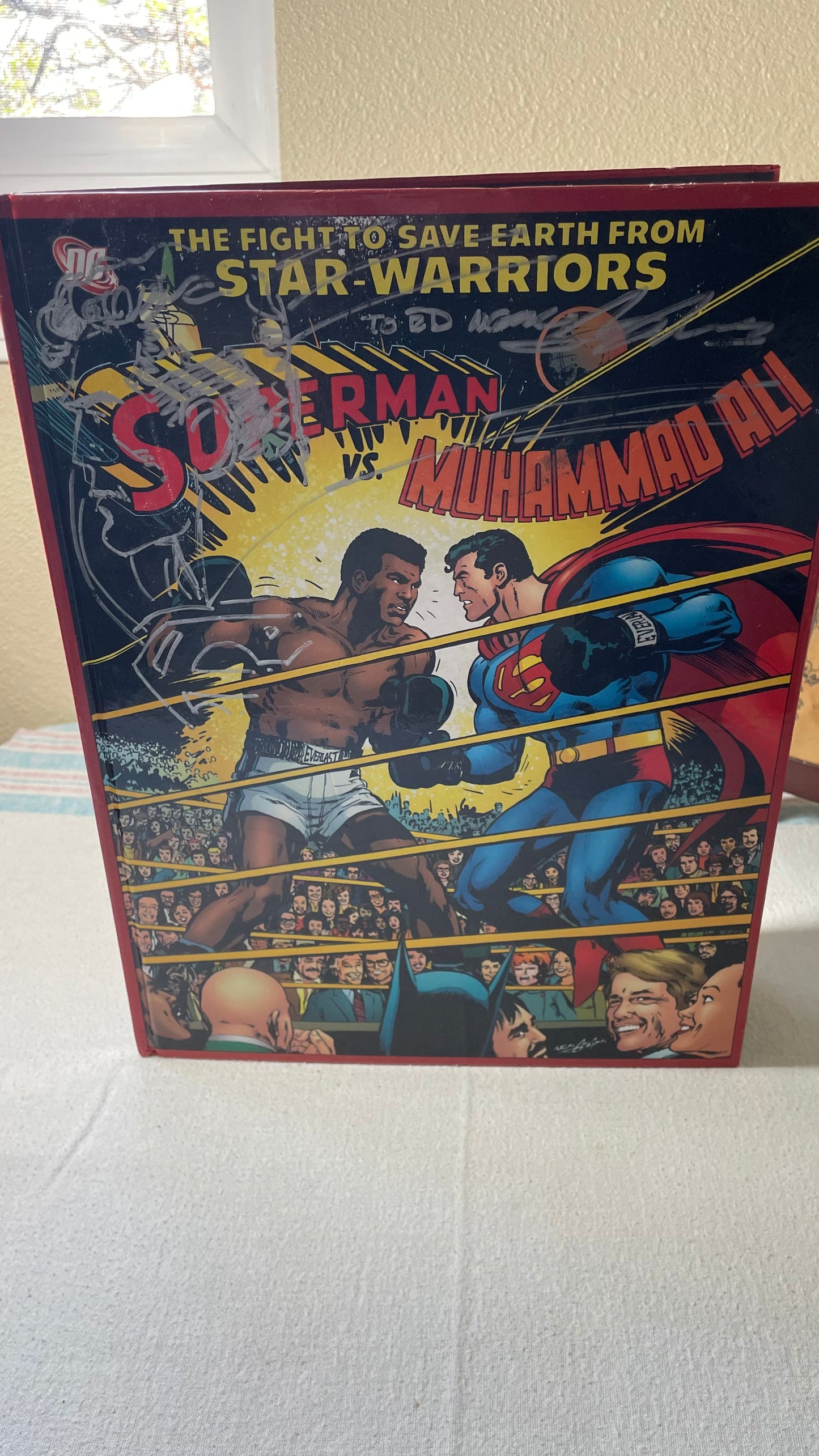 Neal Adams. SIGNED WITH ORIGINAL ART SUPERMAN DRAWING. Superman vs. Muhammed Ali. The Fight to Save Earth from Star-Warriors.