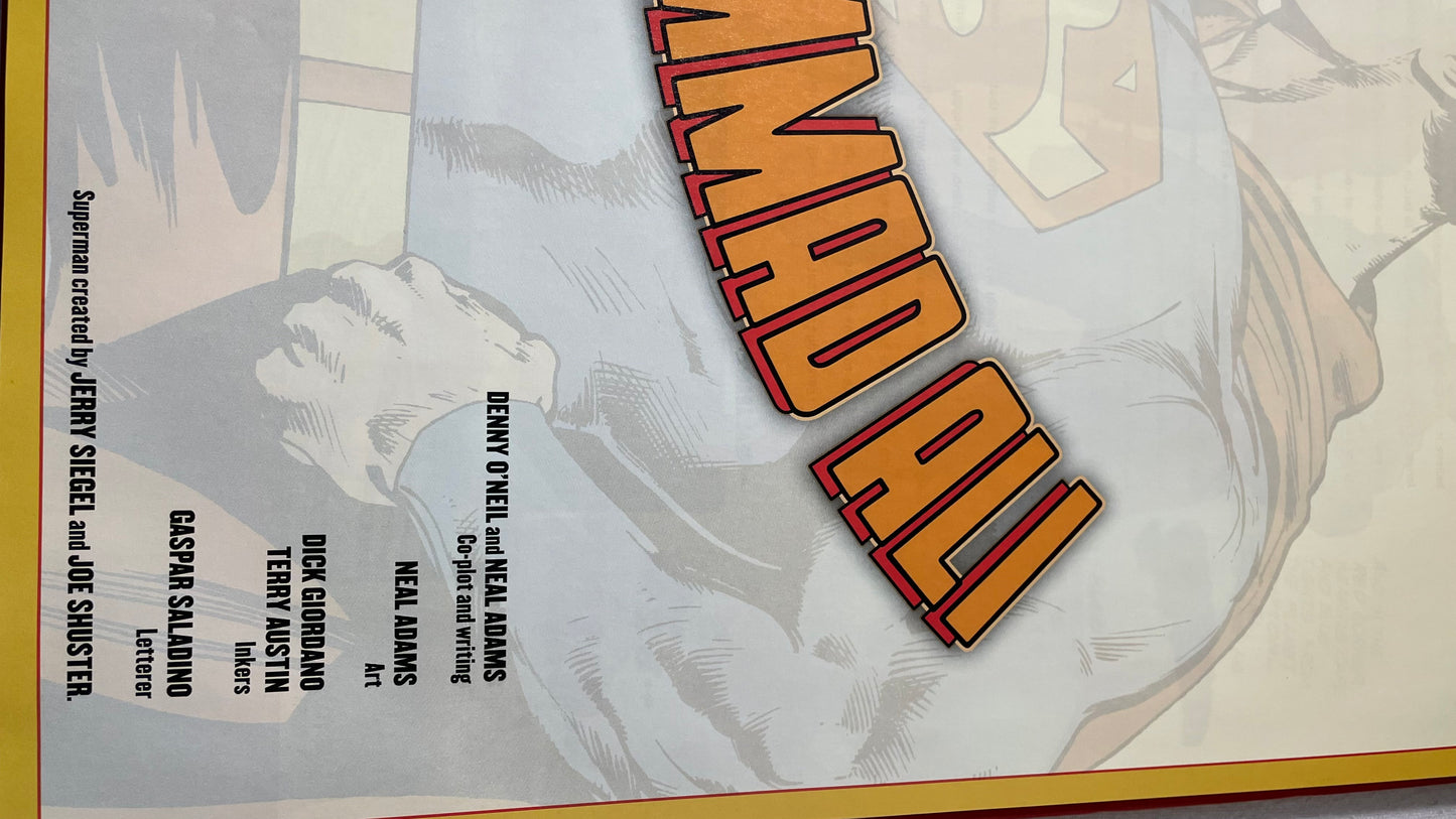 Neal Adams. SIGNED WITH ORIGINAL ART SUPERMAN DRAWING. Superman vs. Muhammed Ali. The Fight to Save Earth from Star-Warriors.