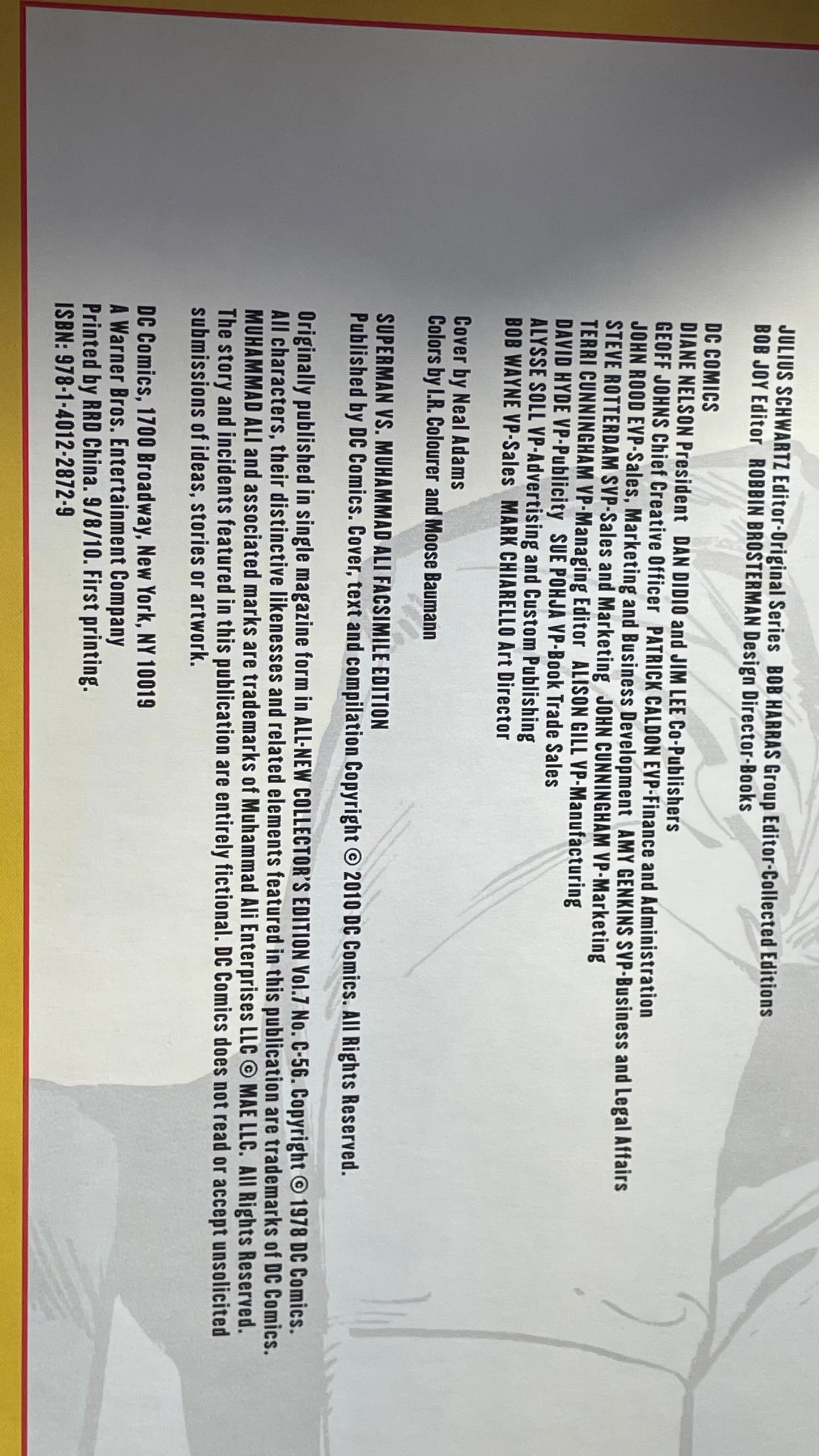 Neal Adams. SIGNED WITH ORIGINAL ART SUPERMAN DRAWING. Superman vs. Muhammed Ali. The Fight to Save Earth from Star-Warriors.