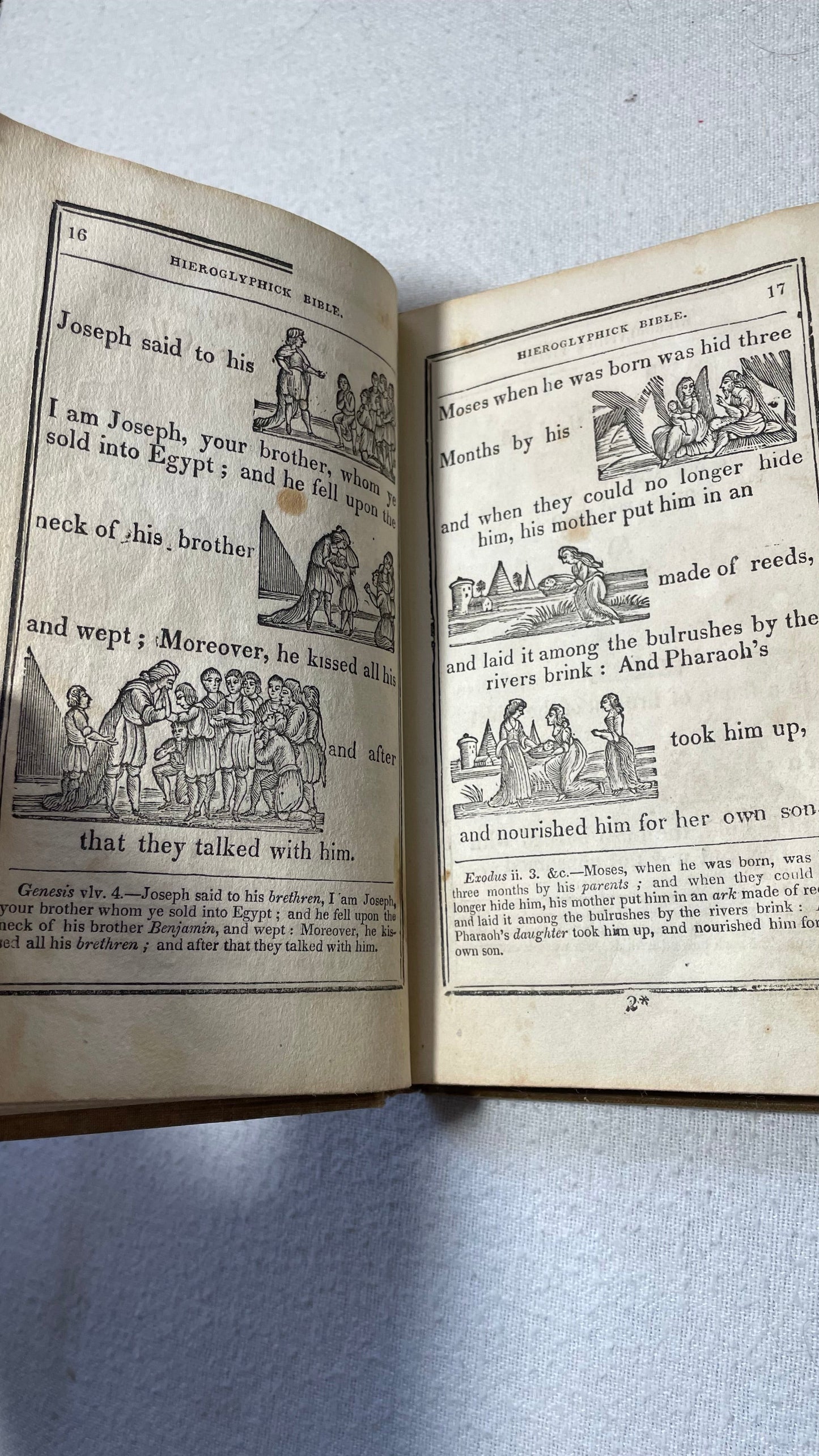 1841. Hieroglyphic Bible. The Hieroglyphick Bible; or Select Passages in the Old and New Testaments represented with Emblematical Figures for the Amusement of Youth.