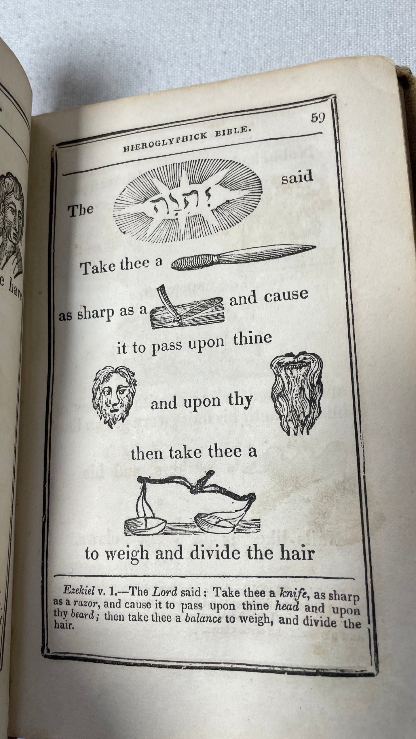 1841. Hieroglyphic Bible. The Hieroglyphick Bible; or Select Passages in the Old and New Testaments represented with Emblematical Figures for the Amusement of Youth.
