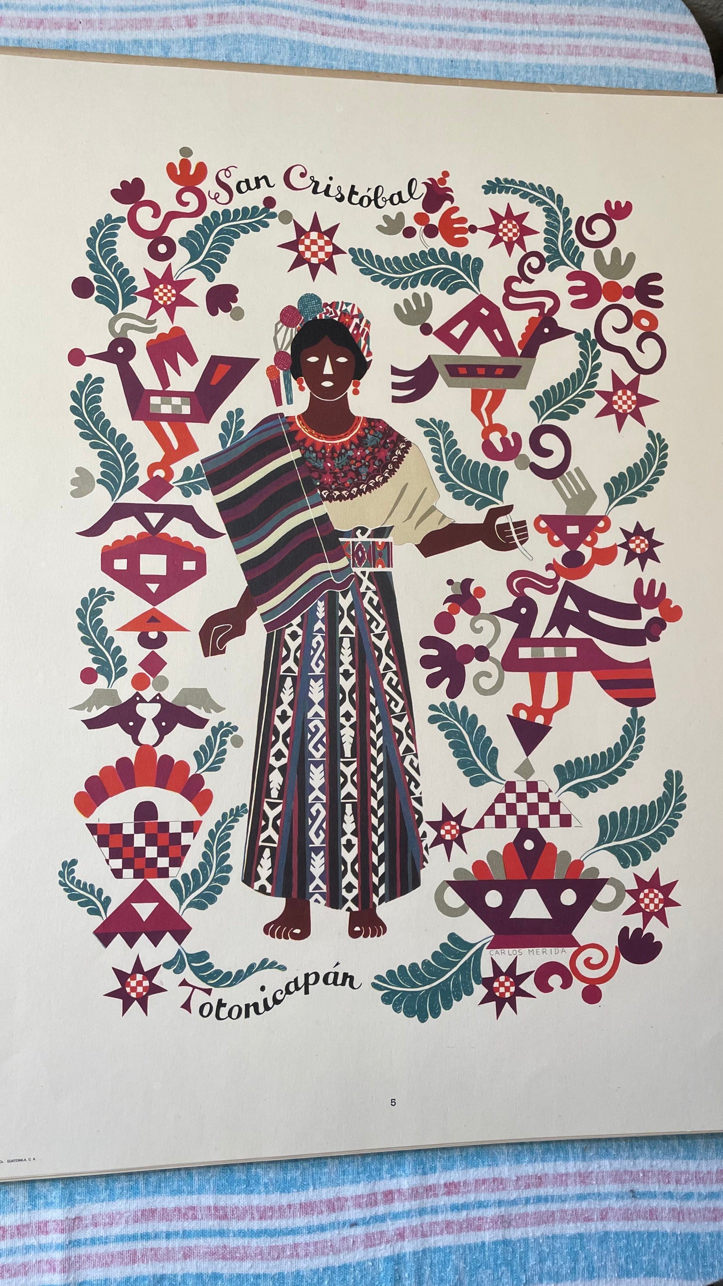c. 1940. Carlos Merida. Trajes Indigenas de Guatemala: 10 Laminos a Color Par Carlos Merida.