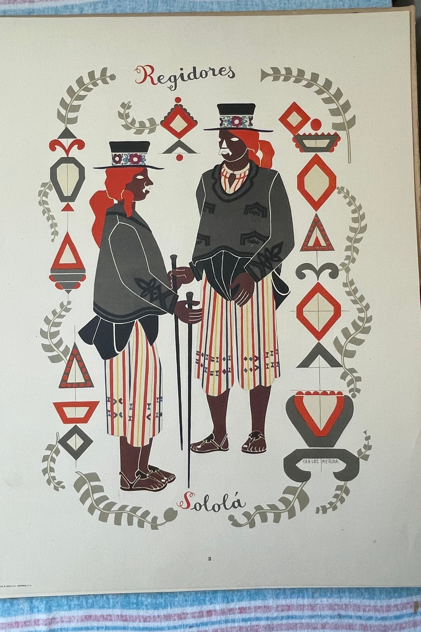 c. 1940. Carlos Merida. Trajes Indigenas de Guatemala: 10 Laminos a Color Par Carlos Merida.