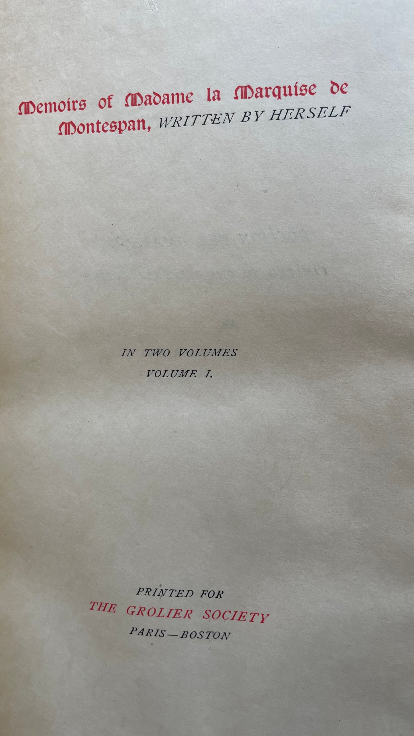 c. 1900. Historic Court Memoirs. Marie Antoinette. Catherine the Great. Henry IV.