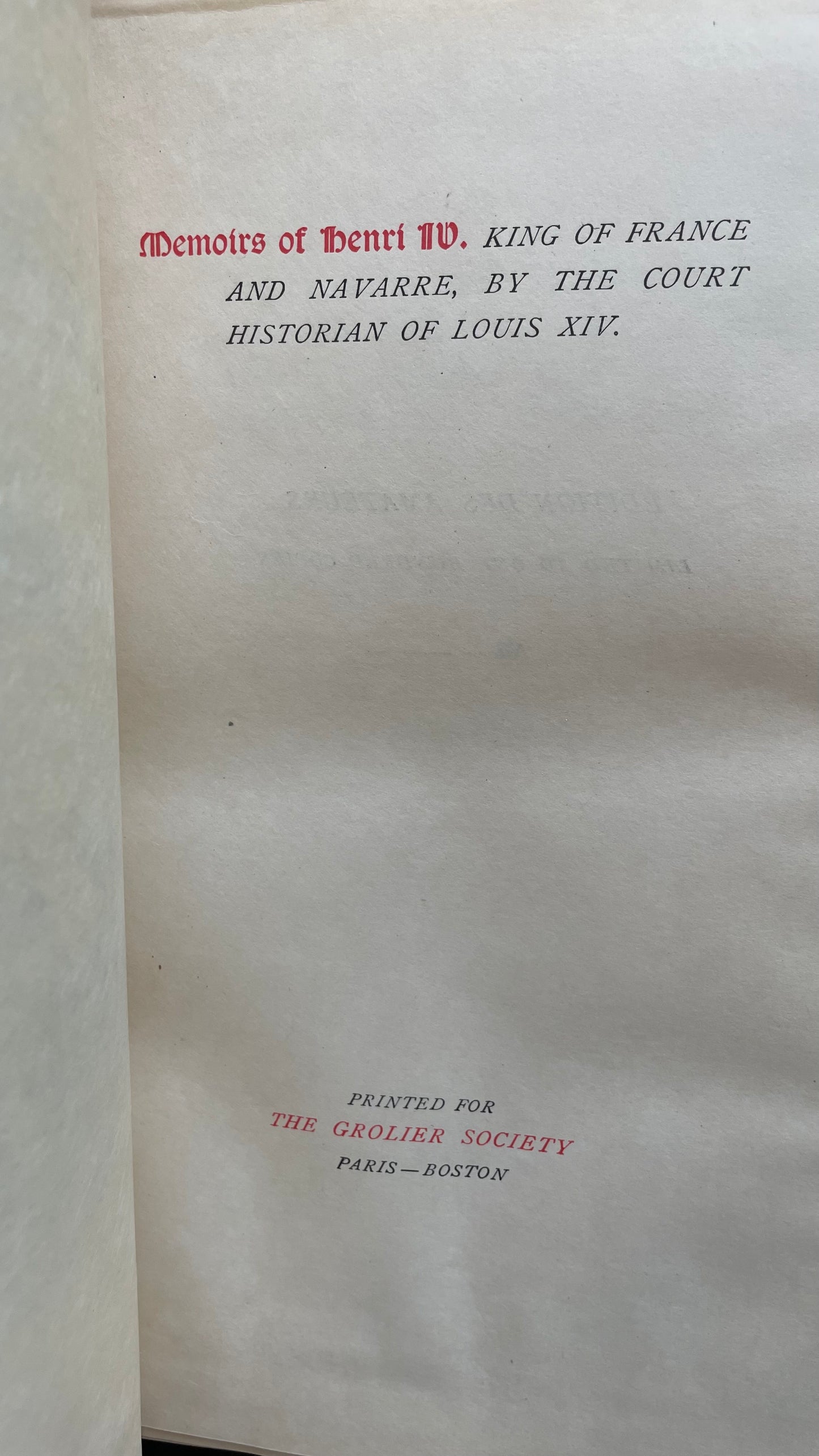 c. 1900. Historic Court Memoirs. Marie Antoinette. Catherine the Great. Henry IV.
