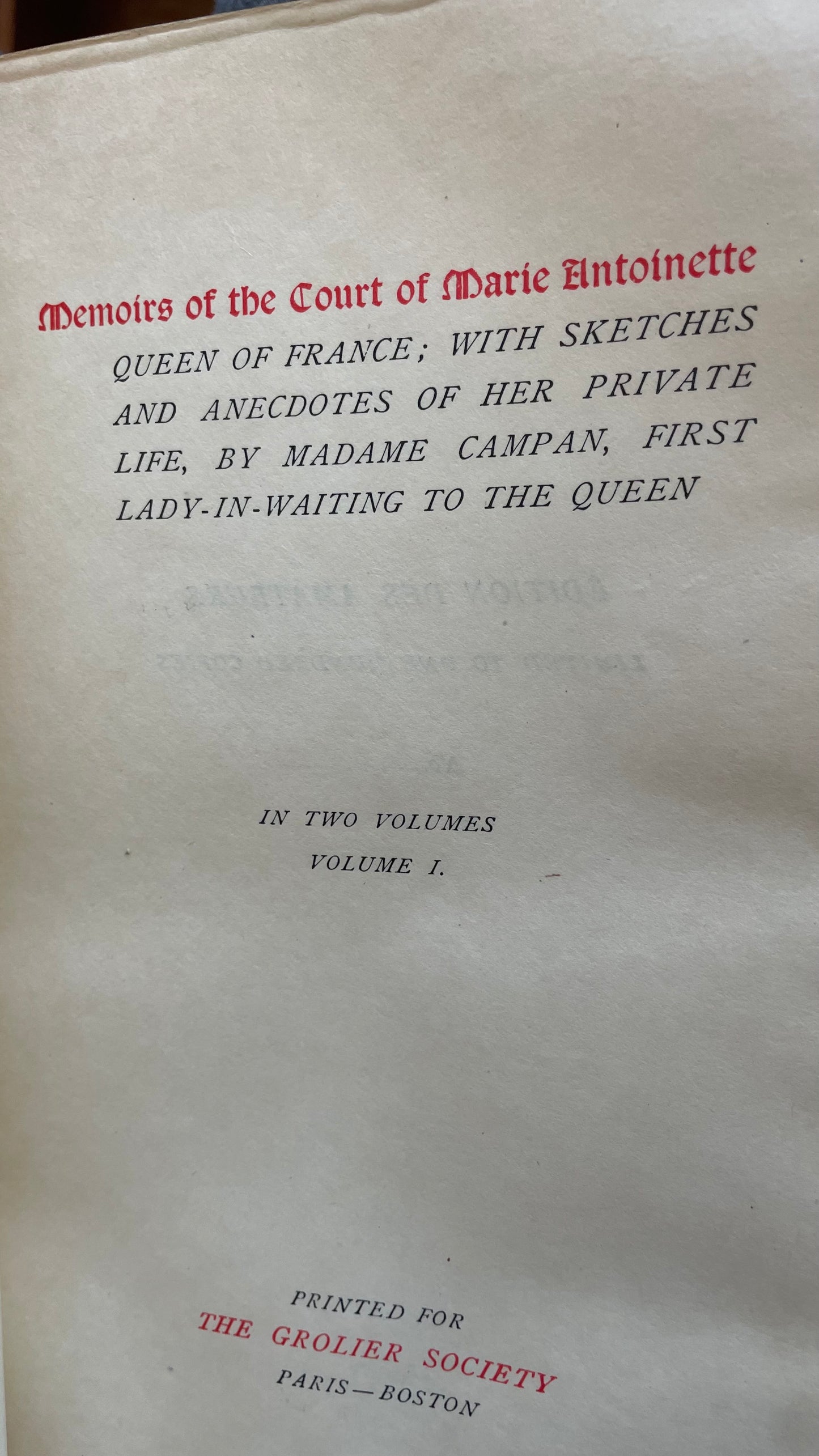 c. 1900. Historic Court Memoirs. Marie Antoinette. Catherine the Great. Henry IV.