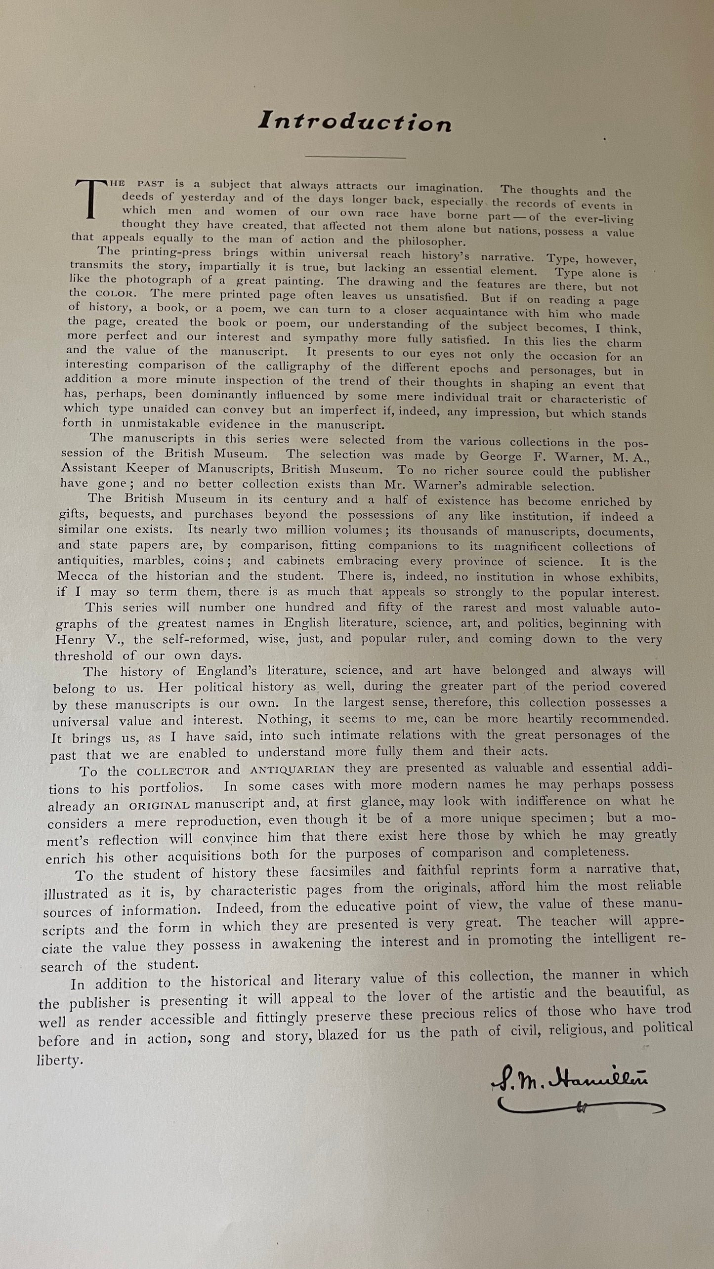 1901. Universal Classic Manuscripts: From the Original Documents in the Department of Manuscripts, British Museum, and Other Sources