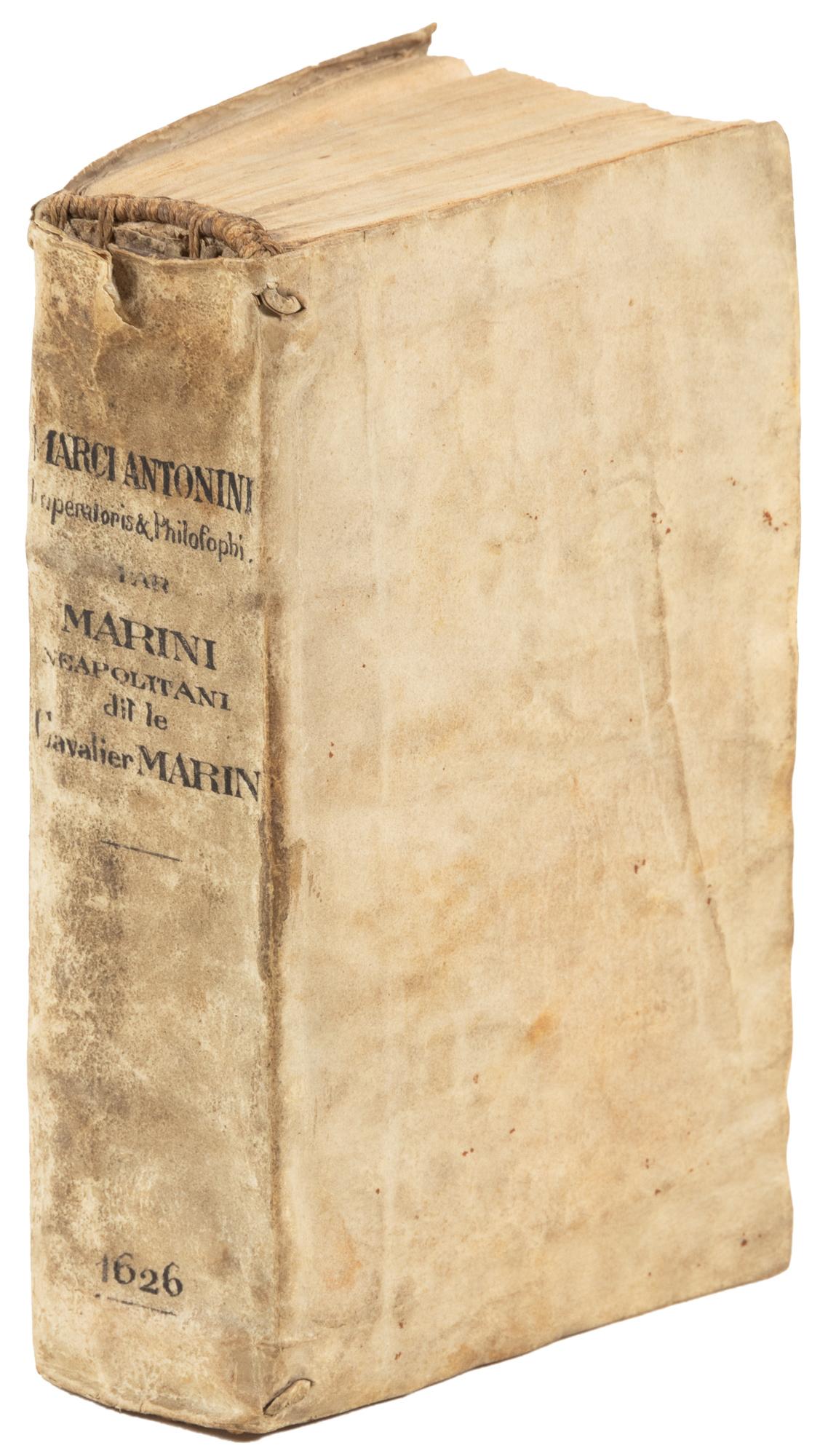 1626. Marcus Aurelius Antoninus. The Meditations. Μαρκου Αντωνινου αυτοκρατορος και φιλοσόφος των εἰς ἑαυτόν, βιβλια ιβ = Marci Antonini Imperatoris & Philosophi, de vita sua Libri XII Graece & Latine... Accessit Marini Proclus
