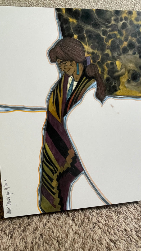 Amado M. Peña Jr. — Mestizo Series: Mujer, 2007 — Mixed media drawing — supplied photograph 1