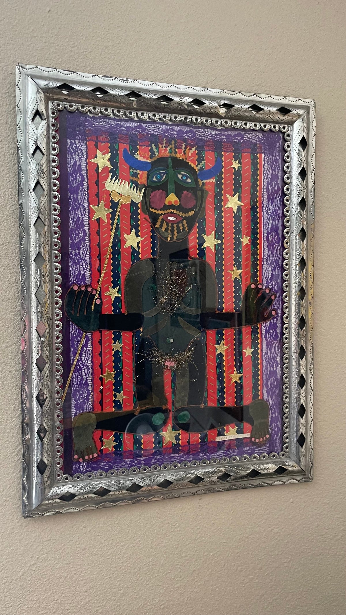 Rodolfo Morales — Untitled — Devil imagery mixed-media collage — supplied photograph 1