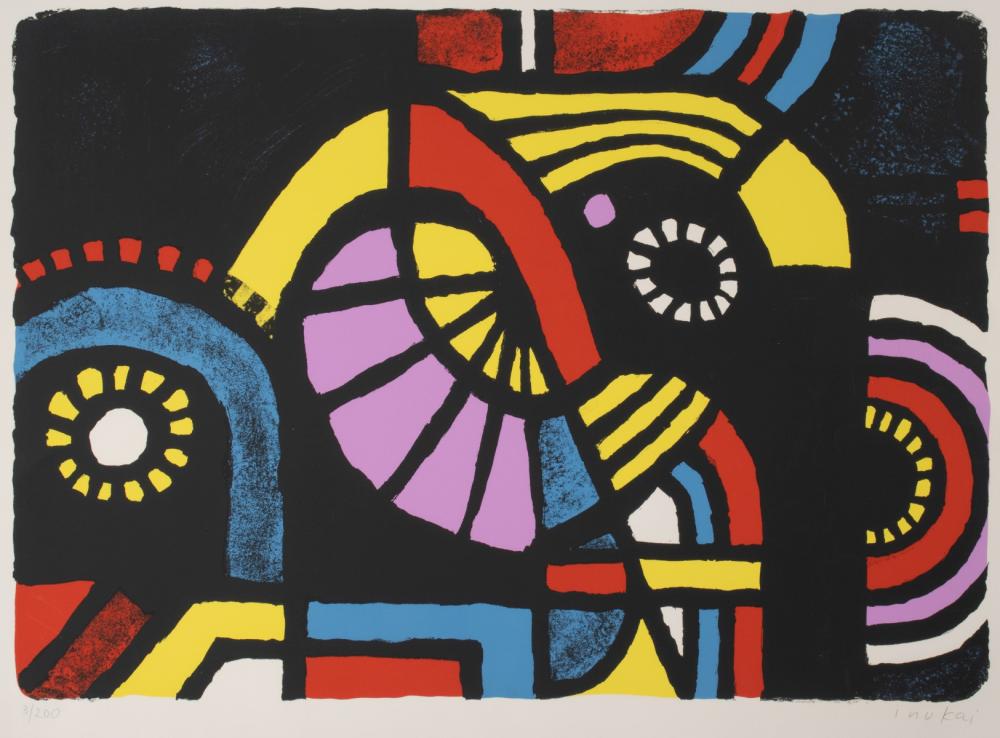 Kyohei Inukai — Pencil-signed color serigraph — No. 3/200 — historical auction photograph 1