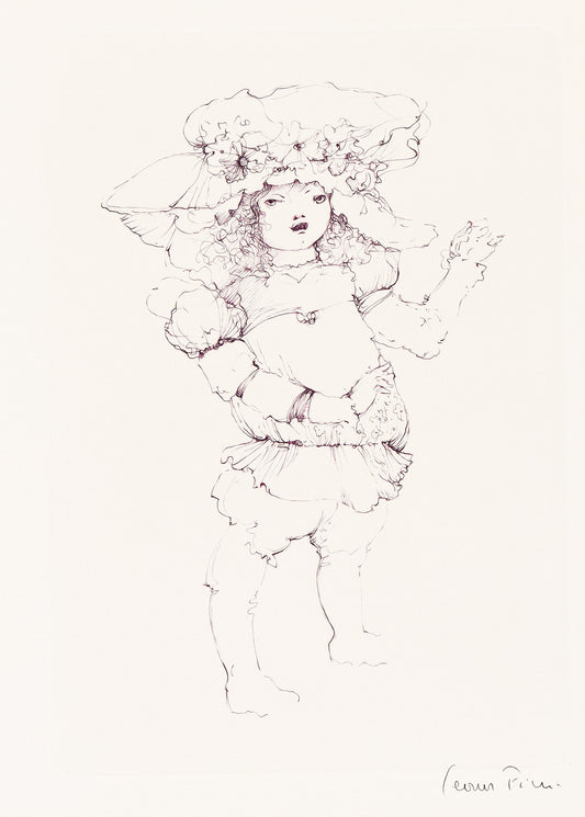 Second signed color etching from Leonor Fini’s Les Petites filles modèles, 1973, copy 113; Swann source photograph.